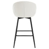 Ribolla bar stool, White Naia Velvet/Bar Height