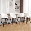 Ribolla bar stool, White Naia Velvet/Counter Height