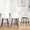 Ribolla bar stool, White Naia Velvet/Counter Height