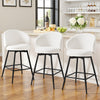 Ribolla bar stool, White Naia Velvet/Counter Height