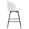 Ribolla bar stool, White Naia Velvet/Counter Height