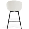 Ribolla bar stool, White Naia Velvet/Counter Height