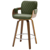 Rimava Counter Stool in Green Hans Leather