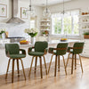 Rimava Counter Stool in Green Hans Leather