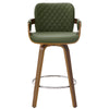 Rimava Counter Stool in Green Hans Leather
