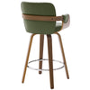 Rimava Counter Stool in Green Hans Leather
