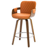 Rimava Counter Stool in Orange Amos Leather