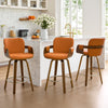 Rimava Counter Stool in Orange Amos Leather