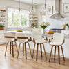 Rimava Counter Stool in White Rebo Leather