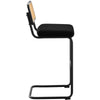 Rosada bar stool, Black Azal Velvet-Black Finish/Bar Height
