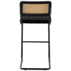 Rosada bar stool, Black Azal Velvet-Black Finish/Bar Height