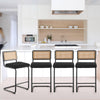 Rosada bar stool, Black Azal Velvet-Black Finish/Counter Height