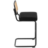 Rosada bar stool, Black Azal Velvet-Black Finish/Counter Height