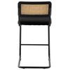 Rosada bar stool, Black Azal Velvet-Black Finish/Counter Height