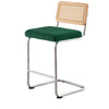 Rosada bar stool, Green Azal Velvet-Chrome Finish/Counter Height