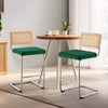 Rosada bar stool, Green Azal Velvet-Chrome Finish/Counter Height