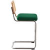 Rosada bar stool, Green Azal Velvet-Chrome Finish/Counter Height