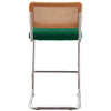 Rosada bar stool, Green Azal Velvet-Chrome Finish/Counter Height