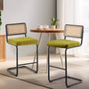 Rosada bar stool, Olive Azal Velvet-Black Finish/Bar Height