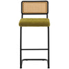 Rosada bar stool, Olive Azal Velvet-Black Finish/Bar Height