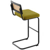 Rosada bar stool, Olive Azal Velvet-Black Finish/Bar Height