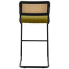 Rosada bar stool, Olive Azal Velvet-Black Finish/Bar Height