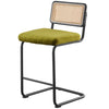 Rosada bar stool, Olive Azal Velvet-Black Finish/Counter Height