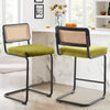 Rosada bar stool, Olive Azal Velvet-Black Finish/Counter Height