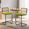 Rosada bar stool, Olive Azal Velvet-Black Finish/Counter Height