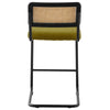 Rosada bar stool, Olive Azal Velvet-Black Finish/Counter Height