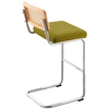 Rosada bar stool, Olive Azal Velvet-Chrome Finish/Bar Height