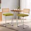 Rosada bar stool, Olive Azal Velvet-Chrome Finish/Counter Height
