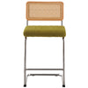Rosada bar stool, Olive Azal Velvet-Chrome Finish/Counter Height