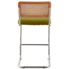 Rosada bar stool, Olive Azal Velvet-Chrome Finish/Counter Height