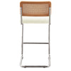 Rosada bar stool, White Azal Velvet-Chrome Finish/Bar Height