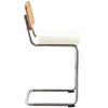 Rosada bar stool, White Azal Velvet-Chrome Finish/Counter Height