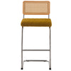 Rosada bar stool, Yellow Azal Velvet-Chrome Finish/Bar Height