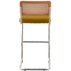 Rosada bar stool, Yellow Azal Velvet-Chrome Finish/Bar Height