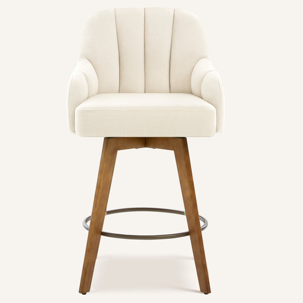 Rosaki Counter Stool in Cream Avola Fabric