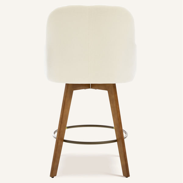 Rosaki Counter Stool in Cream Avola Fabric