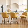 Roussi Swivel Counter Stool in Yellow Rosa Fabric