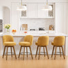 Roussi Swivel Counter Stool in Yellow Rosa Fabric