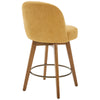 Roussi Swivel Counter Stool in Yellow Rosa Fabric