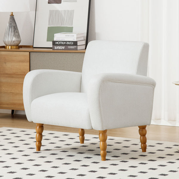 Rubea armchair, White Pola Fabric