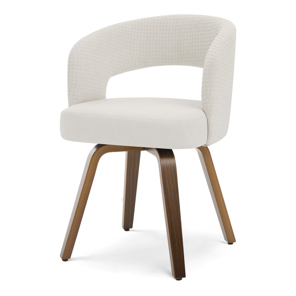 Shekeri Dining Chair in White Rinot Leather