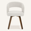 Shekeri Dining Chair in White Rinot Leather