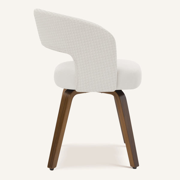 Shekeri Dining Chair in White Rinot Leather