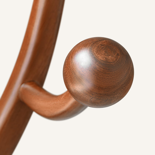 Skyang Coat Rack in Brown Rubberwood