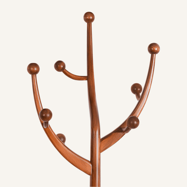Skyang Coat Rack in Cognac Rubberwood