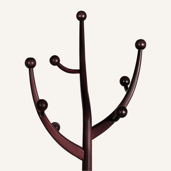 Skyang Coat Rack in Umber Rubberwood